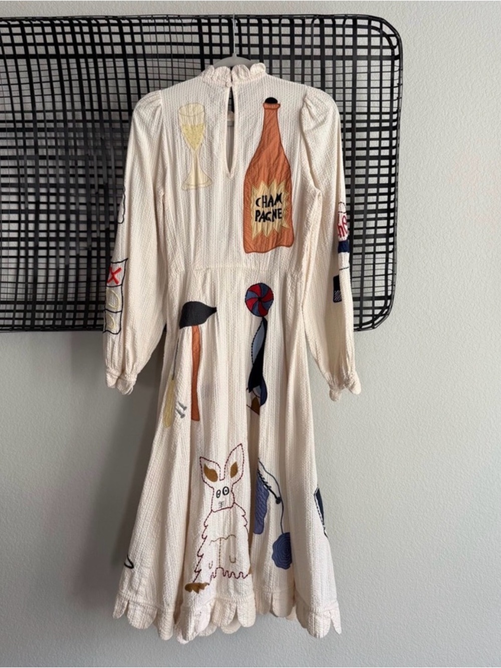 Stella nova seersucker magic Katara Handcrafted Midi Dress - Picture 7 of 9